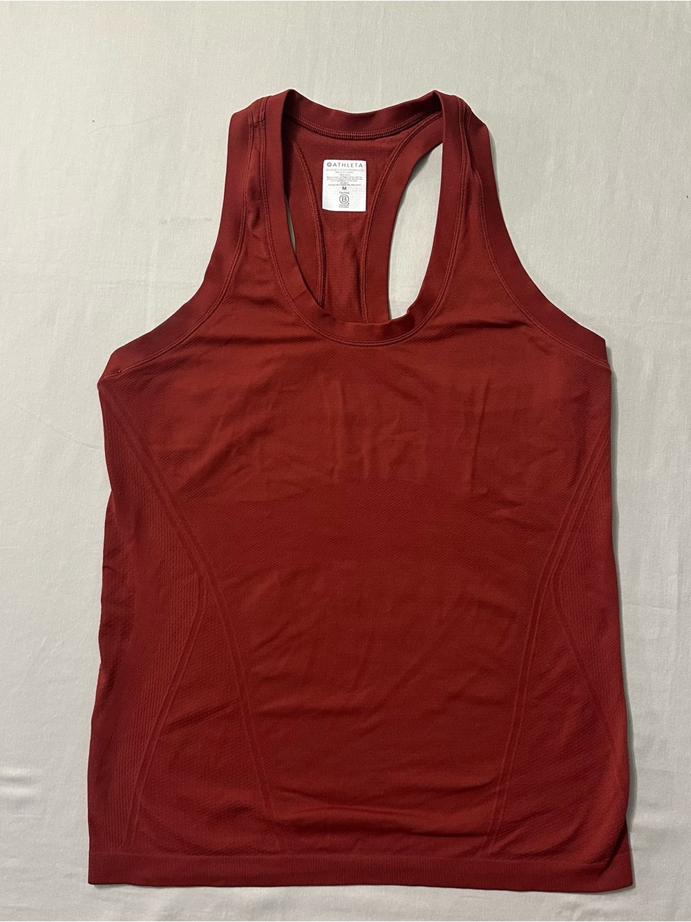 Athleta Momentum Seamless Tank Top Rust Red Orange Size M Medium